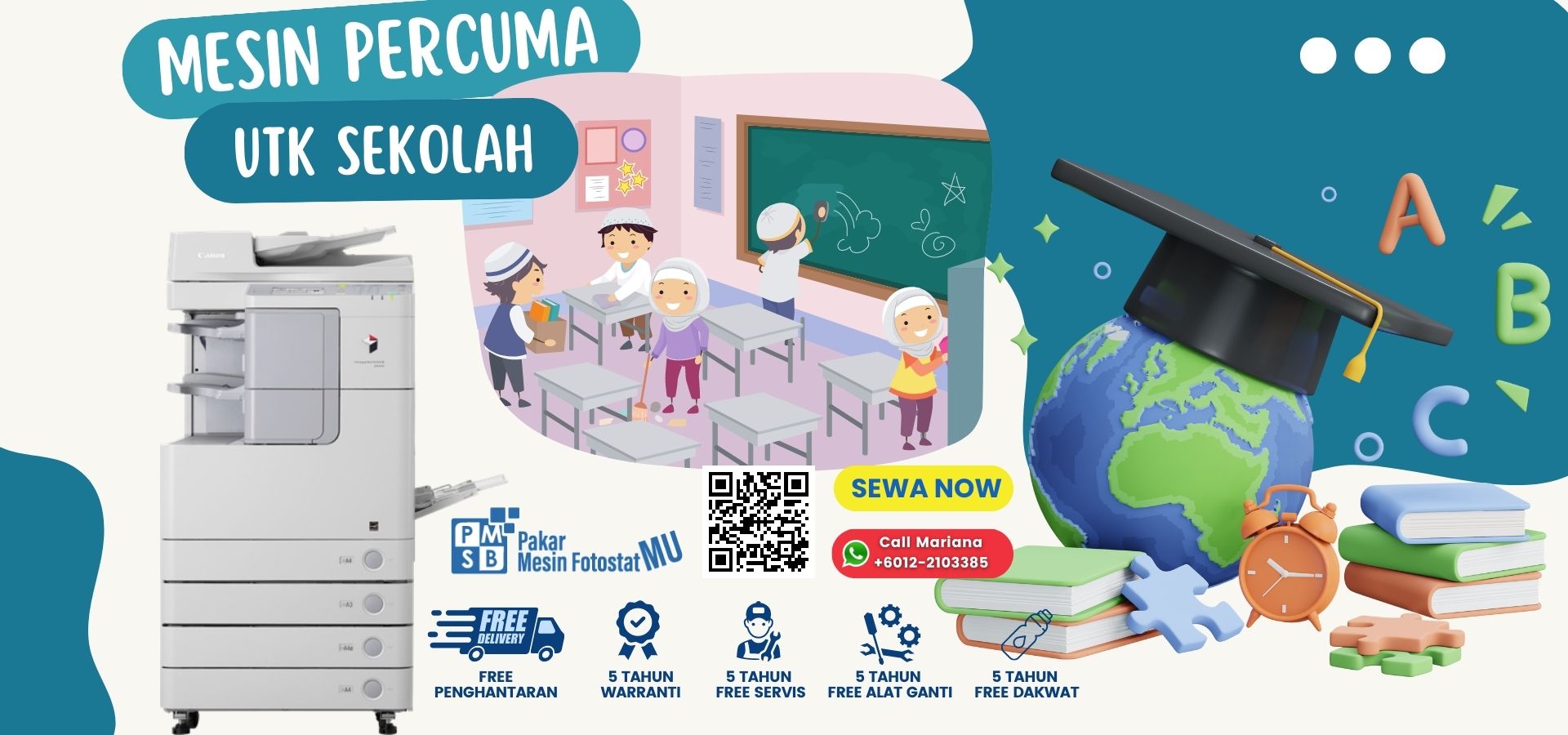 Dapatkan Mesin Pencetak Multi-Fungsi Gratis Untuk Sekolah Anda!"